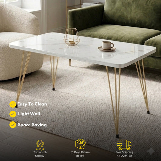 Modern Black & White Living Room Center Table