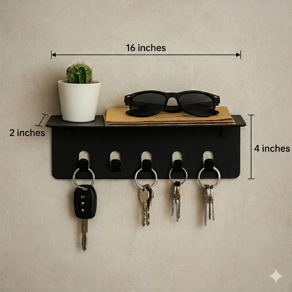 Modern Wall Mounted Metal Key Holder Rack