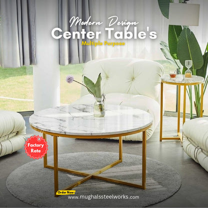 Industrial Center Table Wooden Top & Metal Base A5