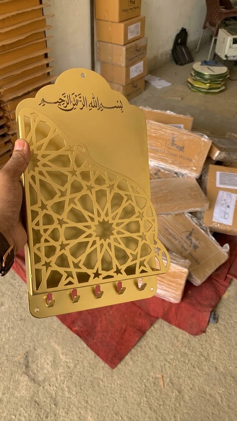 Premium Metal Quran Holder | Elegant Islamic Wall Organizer