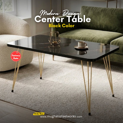 Modern Black & White Living Room Center Table