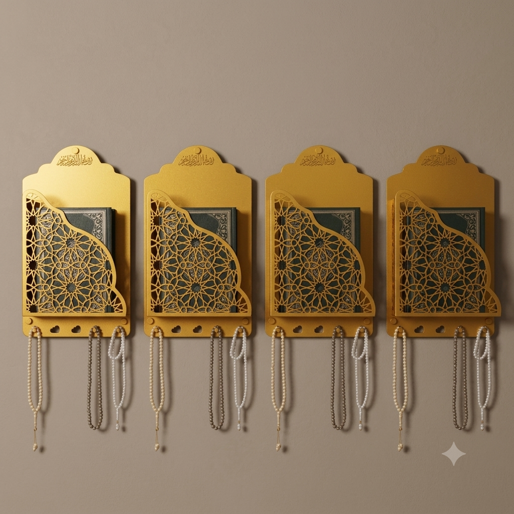 4 Piece Of Premium Metal Quran Holder