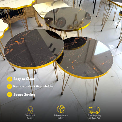 Modern 3-Piece Coffee Table Set – Space-Saving Living Room Furniture