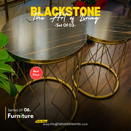 Jerry Nesting Table Set of 2 Round Coffee Tables 06